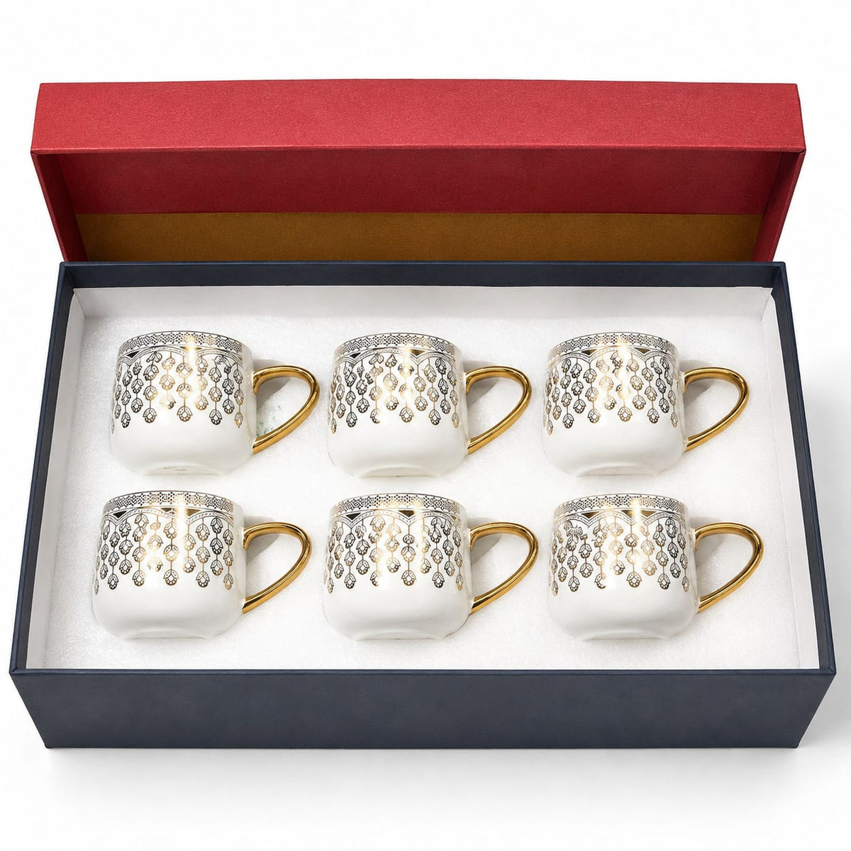 Gold leaf mug set
