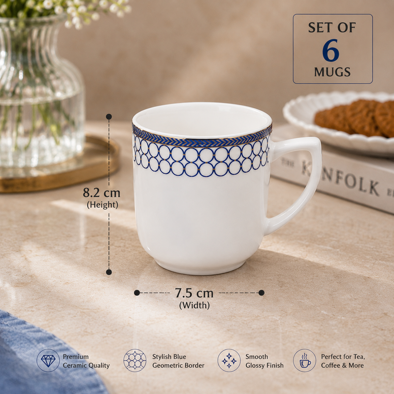 Cobalt Crown Mug Set