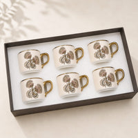 Gold dual flower mug set