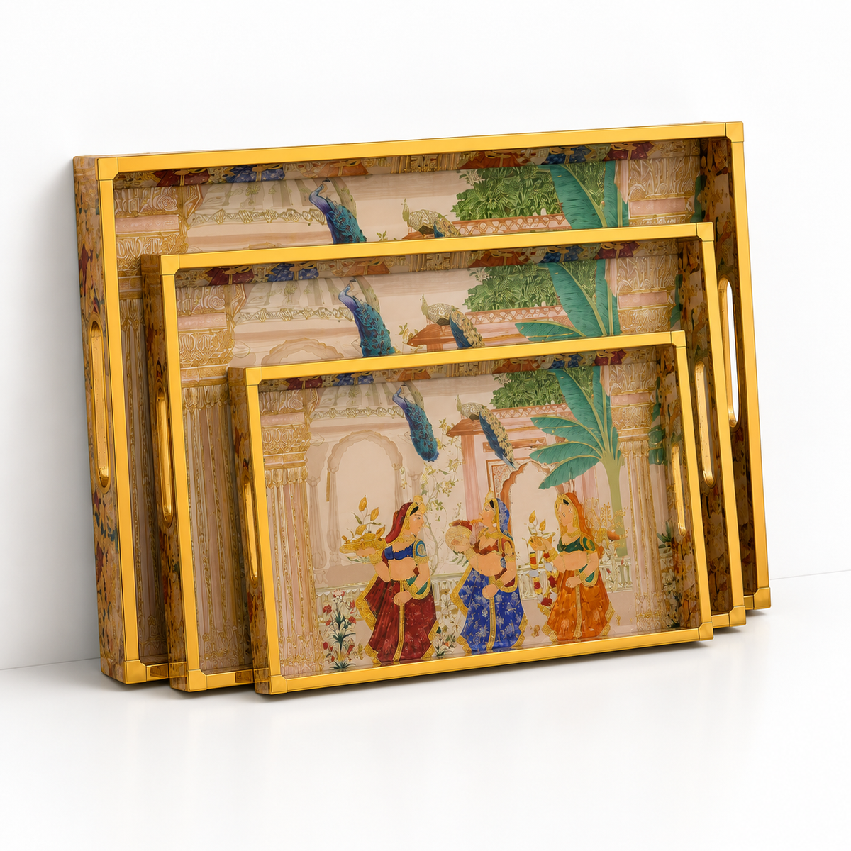 Royale Lotus Palace 3Pcs Tray Set