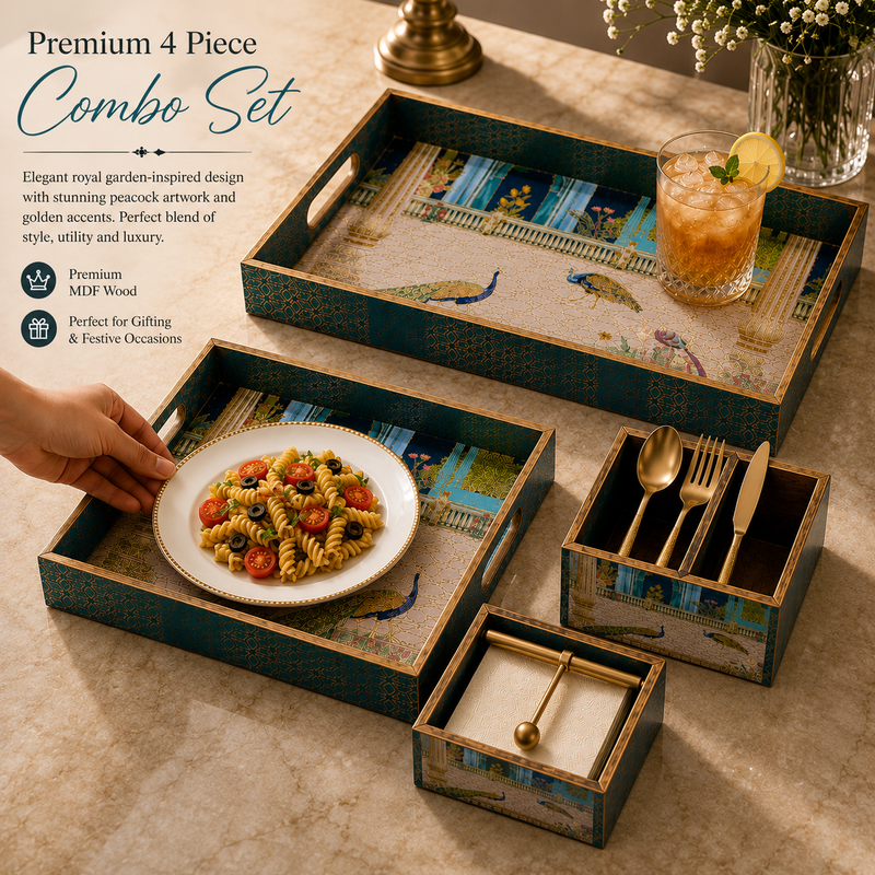 Royal Teal Peacockcombo 4Pcs Set