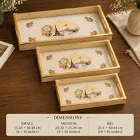 Golden Paris Heritage 3Pcs Tray Set