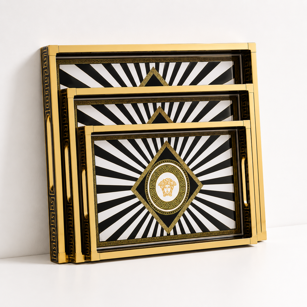 Golden Noir Imperial 3Pcs Tray Set