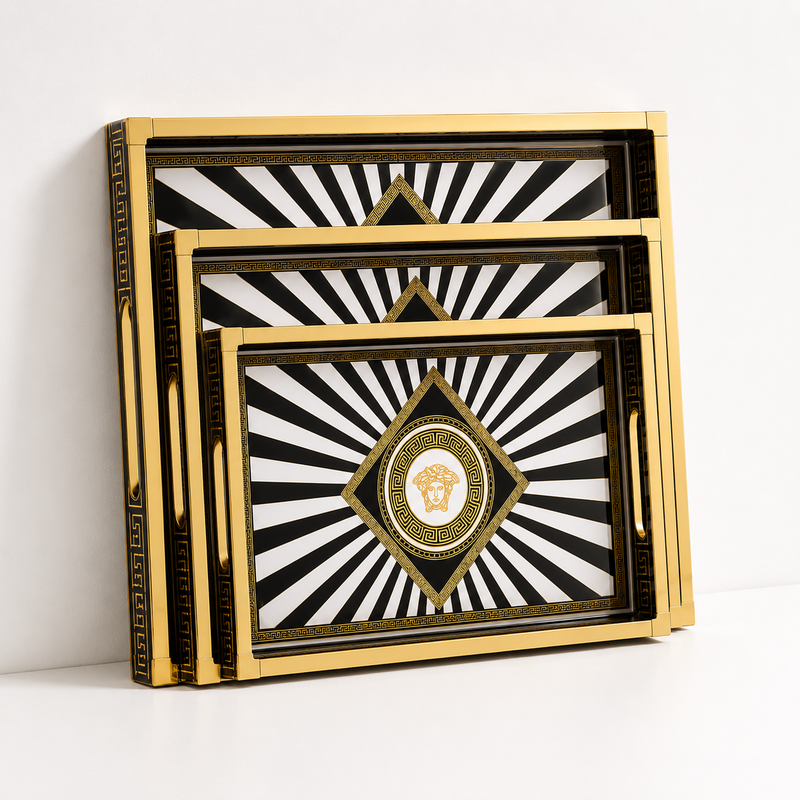Golden Noir Imperial 3Pcs Tray Set