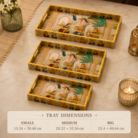 Royale Lotus Palace 3Pcs Tray Set