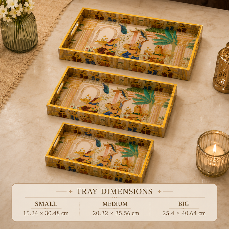 Royale Lotus Palace 3Pcs Tray Set