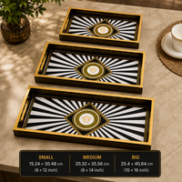 Golden Noir Imperial 3Pcs Tray Set