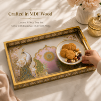 Royal Peacock Heritage 3Pcs Tray Set
