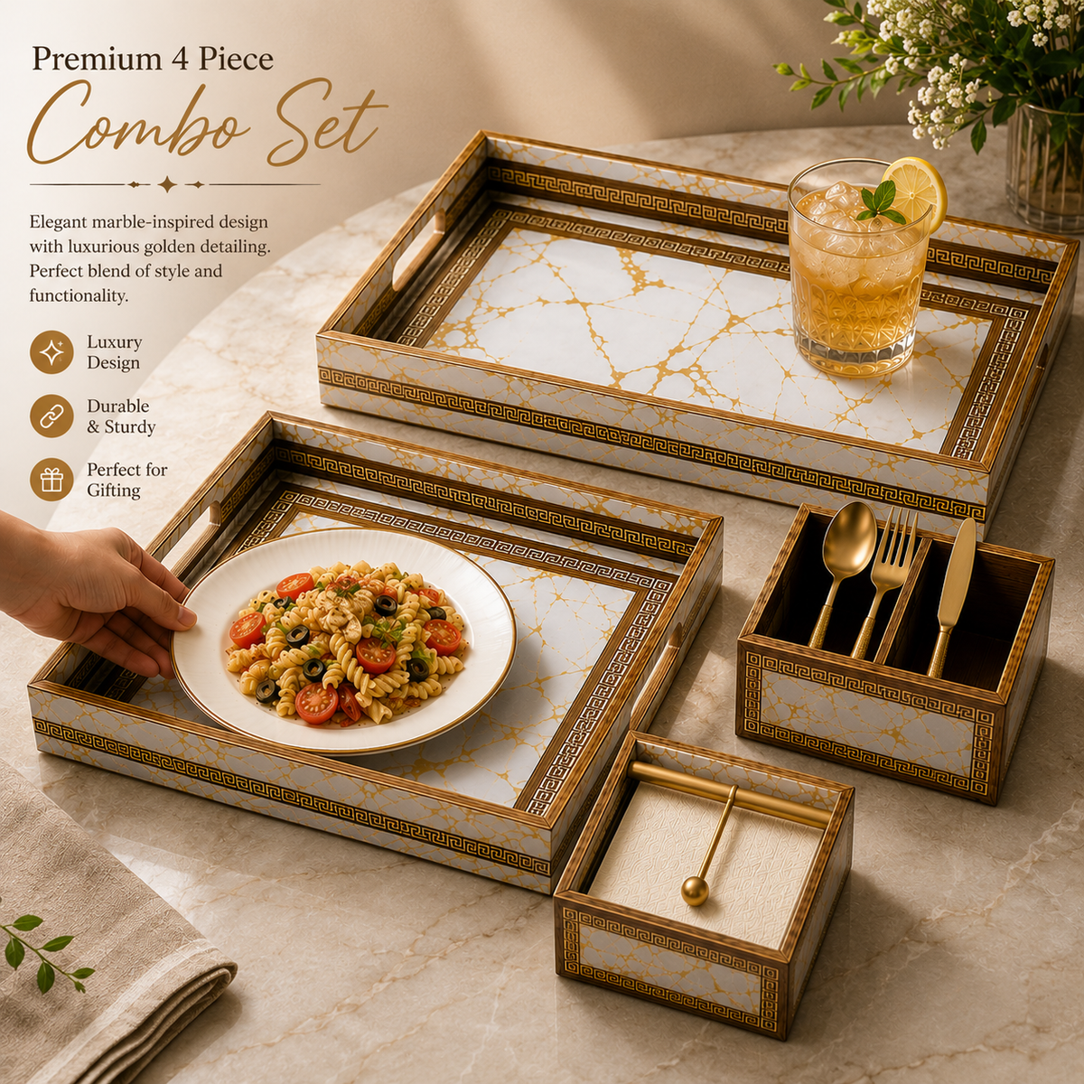 Golden Marble Imperia Combo 4Pcs Set