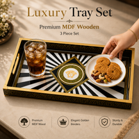 Golden Noir Imperial 3Pcs Tray Set
