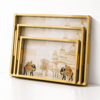 Golden Raj Heritage 3Pcs Tray Set