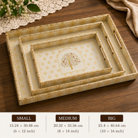 Golden Royale Tree 3Pcs Tray Set