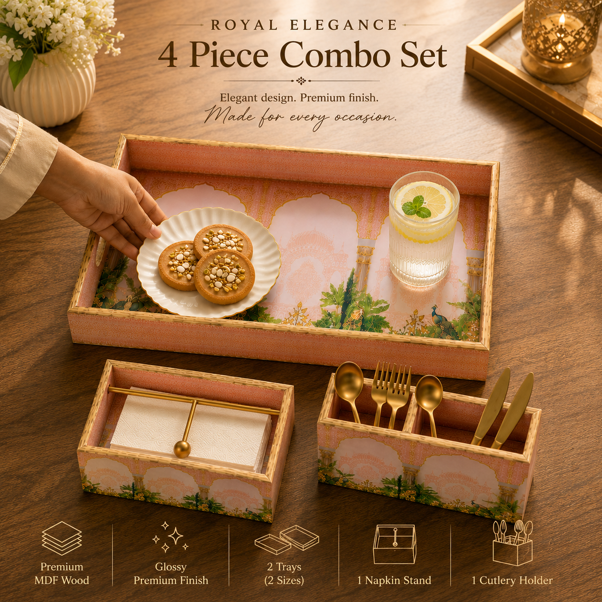 Blush Palace Garden Combo 4Pcs Set