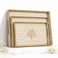 Golden Royale Tree 3Pcs Tray Set