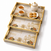 Golden Raj Heritage 3Pcs Tray Set
