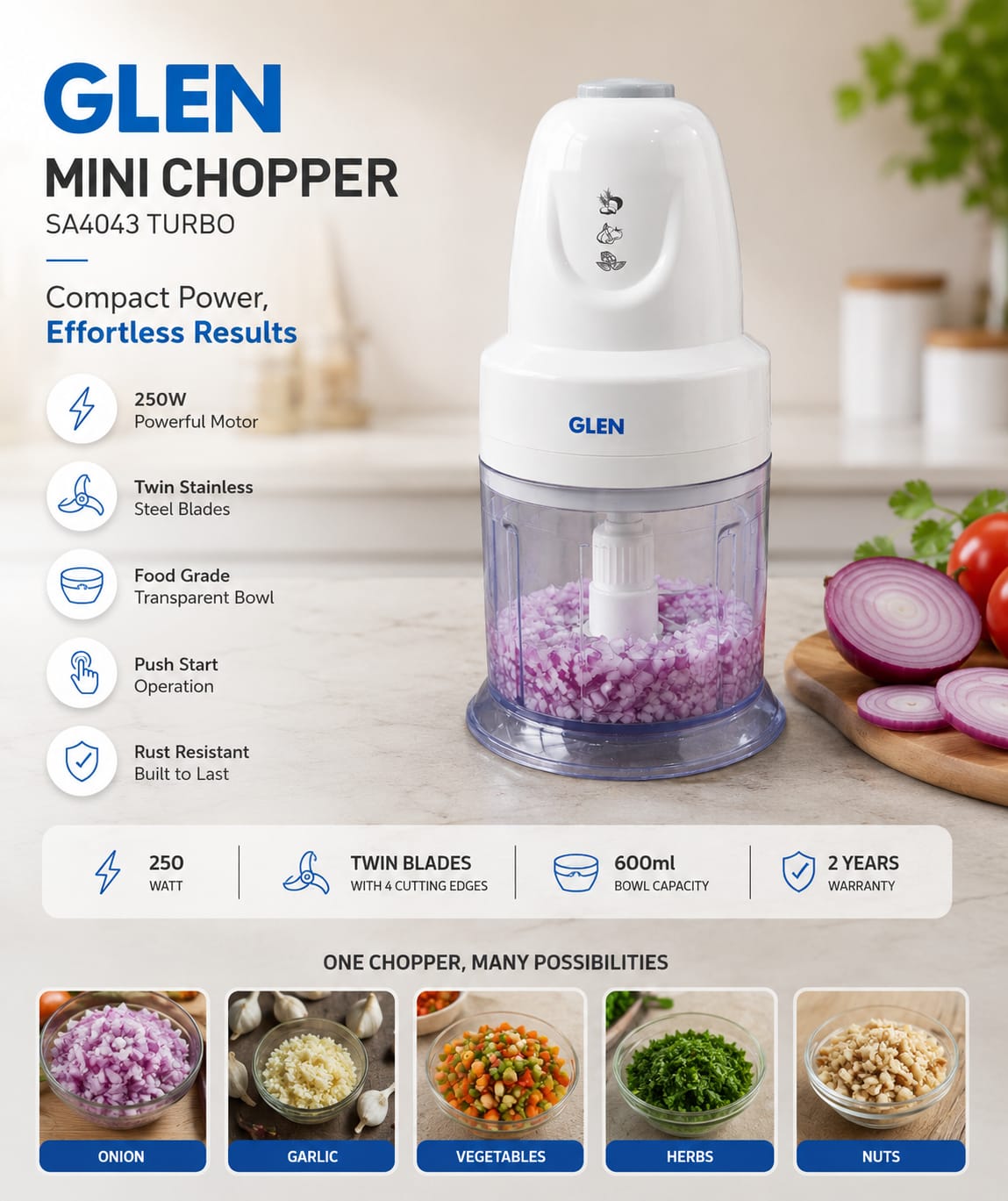 Glen Mini Chopper Sa4043 turbo