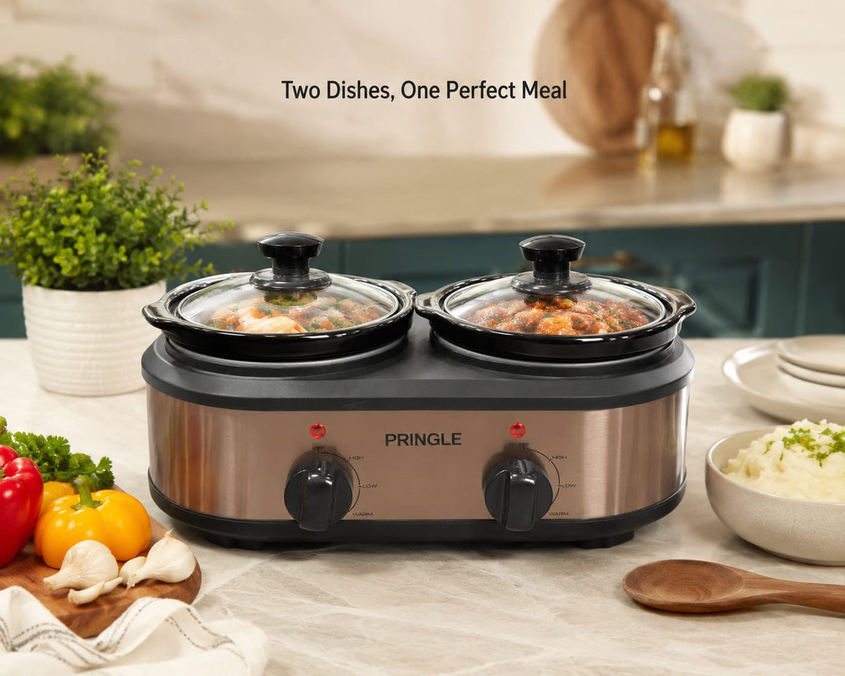 pringle fw 1807 dual slow cooker 1.25ltr