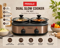 pringle fw 1807 dual slow cooker 1.25ltr
