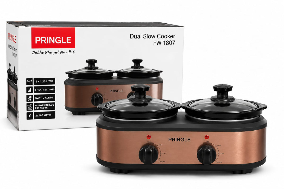 pringle fw 1807 dual slow cooker 1.25ltr