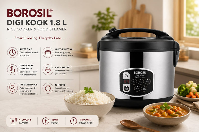Borosil Digi cook 1.8ltr rice cooker