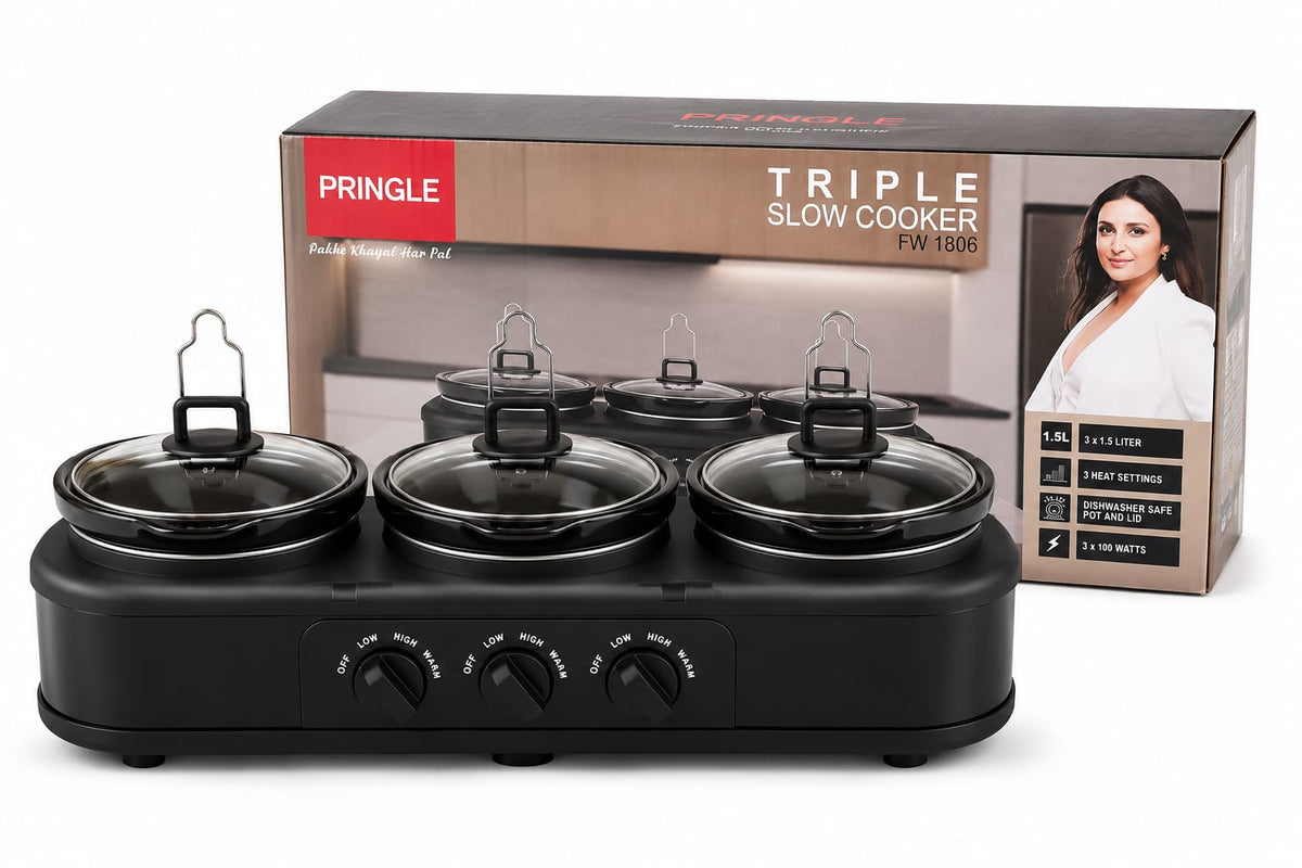 pringle triple slow cooker 1.5ltr fw 1806