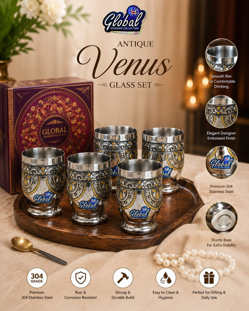 Antique Venus Glass set ( 6pcs )