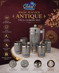 Magic peacock antique lemon set (7pc set)