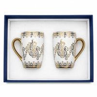 24k Gold Plated Mandala milk mug - set of 2