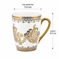 24k Gold Plated Mandala milk mug - set of 2
