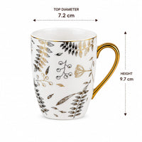 24k Gold Plated Multileaf milk mug - set of 2