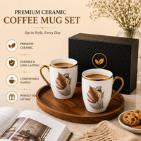 24k rose gold plated lady leaf milk mug - set of 2