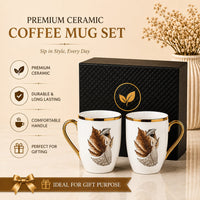 24k rose gold plated lady leaf milk mug - set of 2
