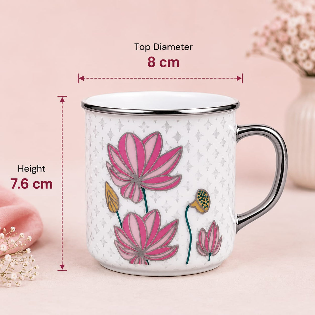 Platinum starred mug set