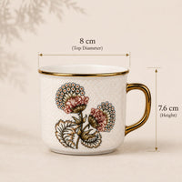 Gold dual flower mug set
