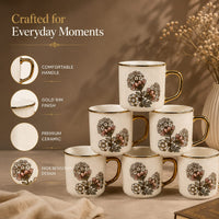 Gold dual flower mug set
