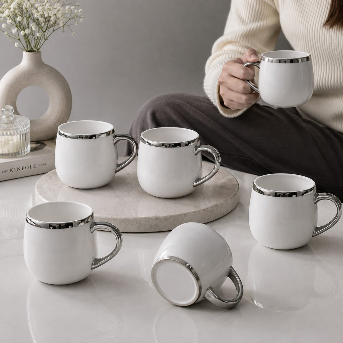 Platinum Pearl Mug Set