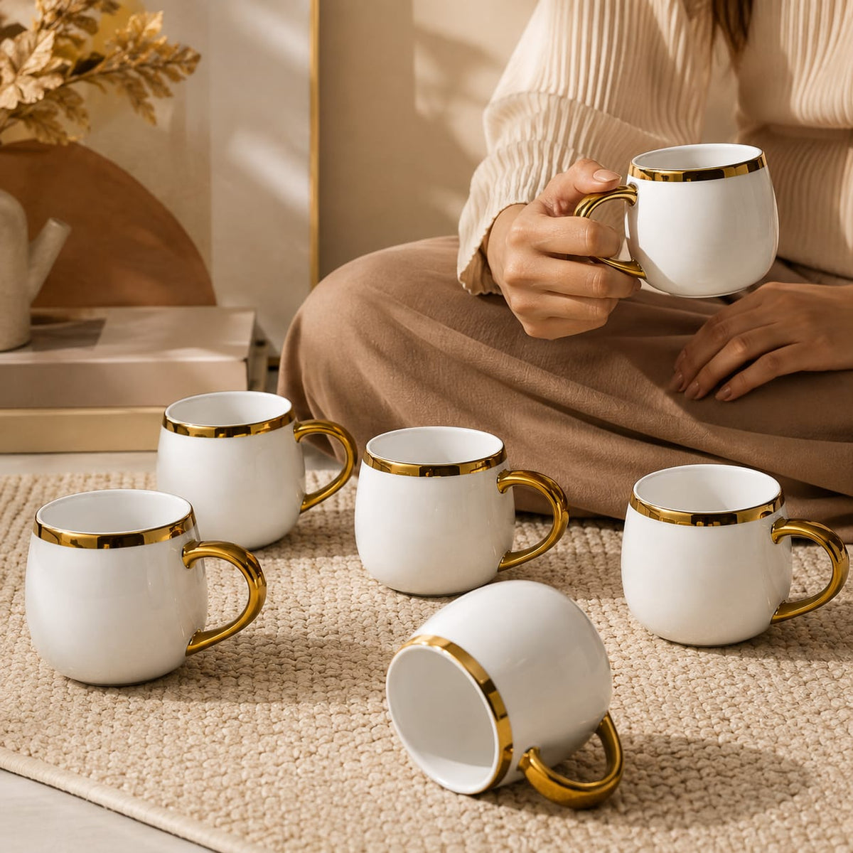 Golden Pearl Mug Set