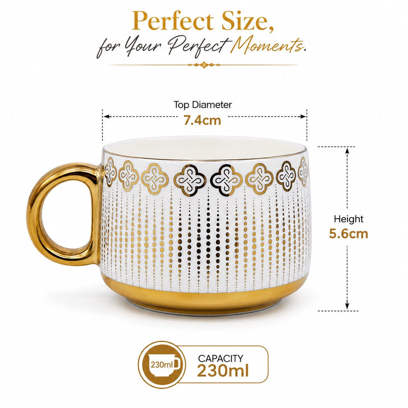 Gold Crestline mug set