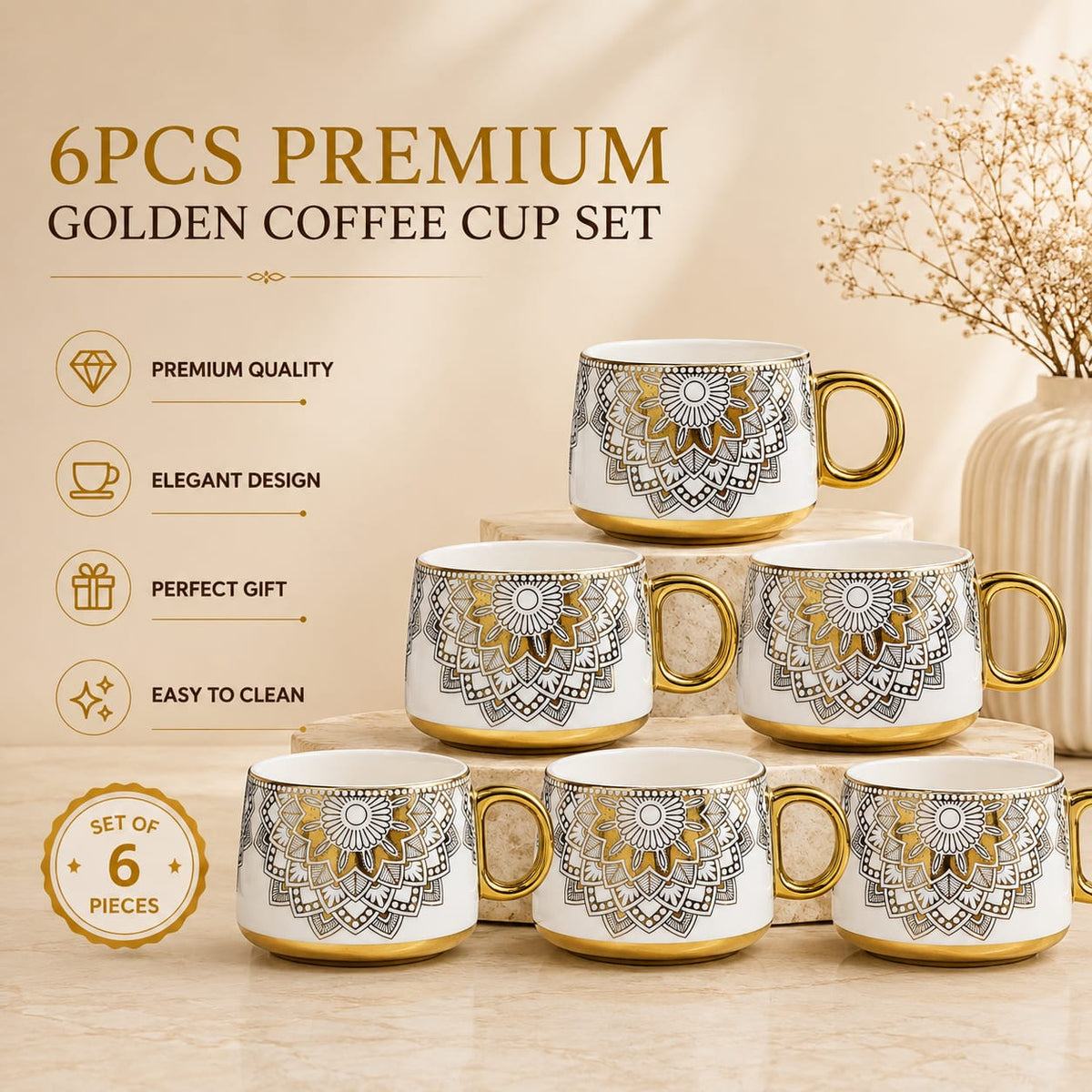 Gold Orka mug set