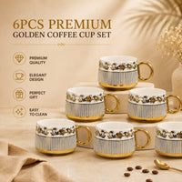 Gold souvrine mug set