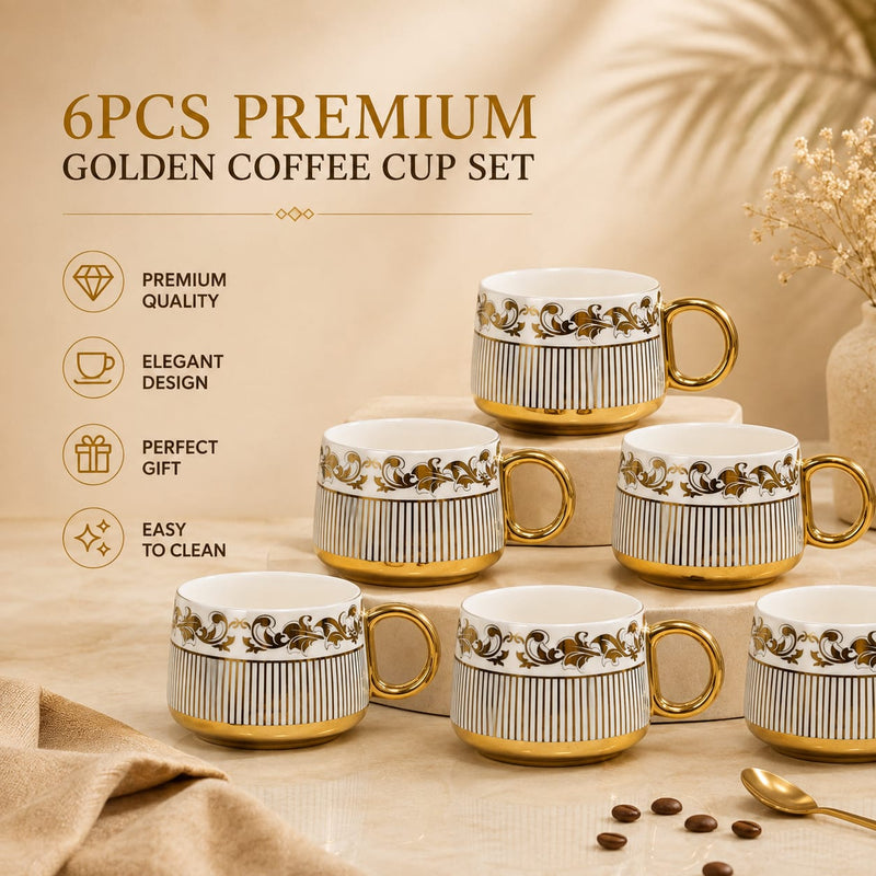 Gold souvrine mug set