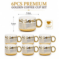 Gold souvrine mug set