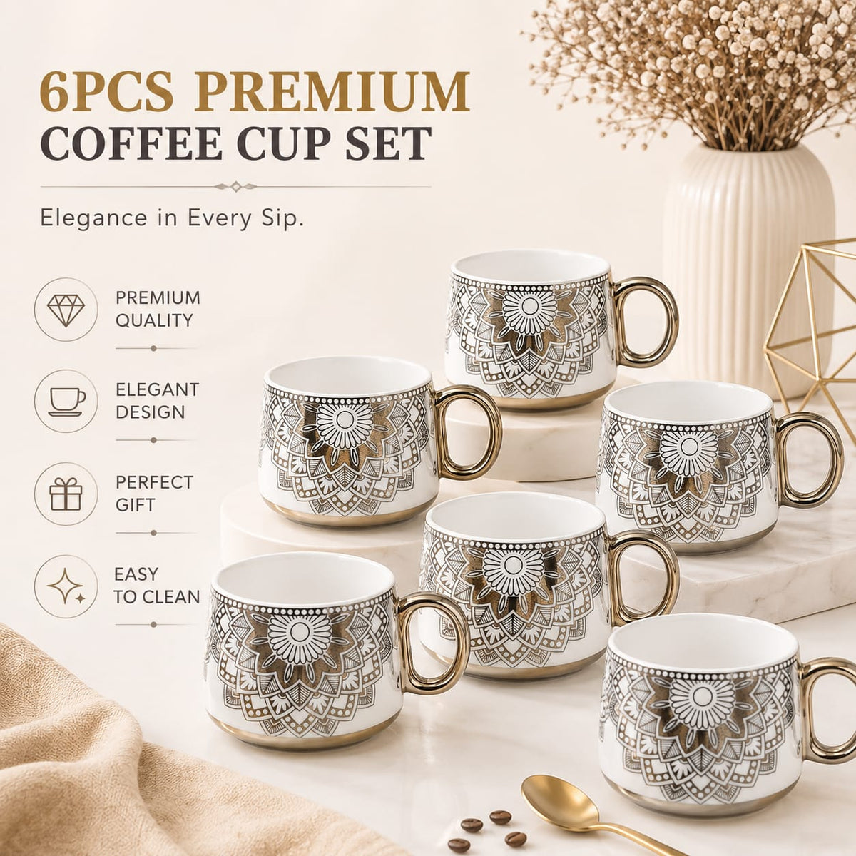 Rose gold Orka mug set
