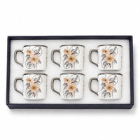 Platinum floral mug set