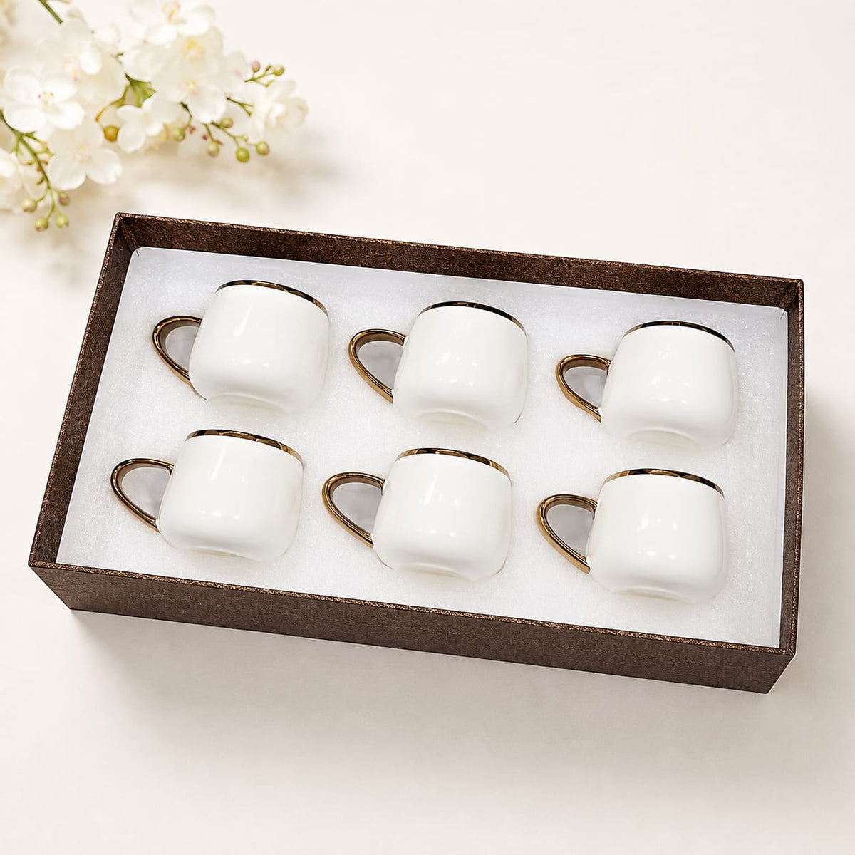 Rose Gold pearl mug set