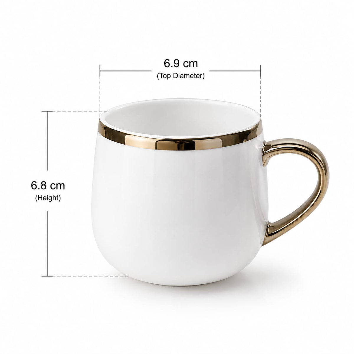 Rose Gold pearl mug set