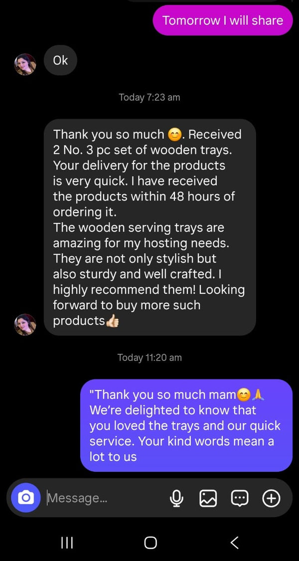 Customer testimonial