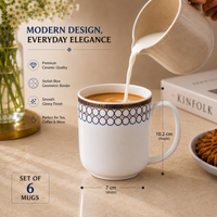 Cobalt Crown Mug Set