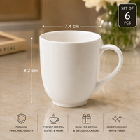 Blanc Everyday Mug Set - pure white