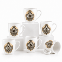 Regal Crest Mug Set - White +bottom design